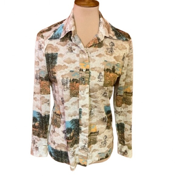 Vintage Tops - Vintage 70s Trees shirt